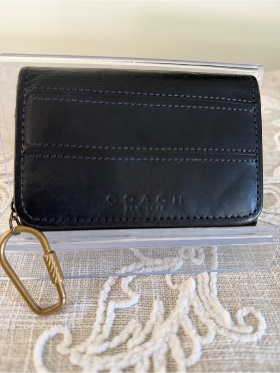 Coach Handbags - Coach Rare Vintage Tribeca Dark Blue Leather with Attached Carabiner Clip